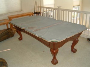 Proper pool table moving process in Yuba City California